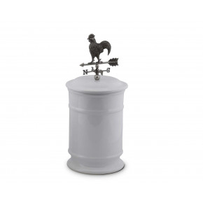 Garden Friends Rooster Weathervane Tall Stoneware Canister