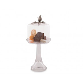 Song Bird Glass Dome Cheese/Dessert Stand, Tall