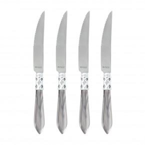Aladdin Brilliant Light Gray Steak Knives - Set of 4 9"L