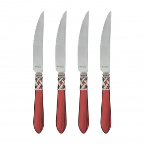 Aladdin Antique Red Steak Knives - Set of 4 9"L