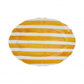 Amalfitana Yellow Stripe Oval Platter