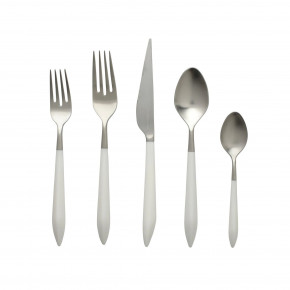 Ares Argento & White Five-Piece Place Setting 6"-9.25"L