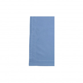 Cotone Cornflower Blue Napkins with Double Stitching - Set of 4 21"Sq