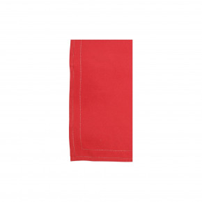 Cotone Red Napkins with Double Stitching - Set of 4 21"Sq