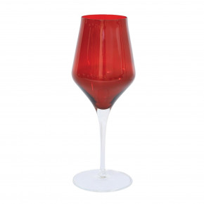 Contessa Red Water Glass 9.5”H, 11 oz