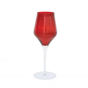 Vietri Red Contessa Stemless Wine Glass