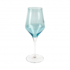 Contessa Teal Water Glass 9.5”H, 11 oz