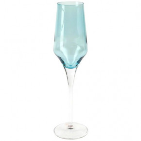 Contessa Teal Champagne Glass 10.25”H, 7 oz
