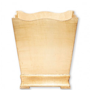 Florentine Wooden Accessories Gold Waste Basket 10"L, 7.5"W, 11.75"H