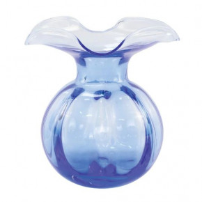 Hibiscus Glass Cobalt Medium Fluted Vase 9"D, 10"H, 96 oz