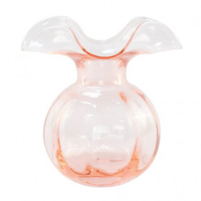 Hibiscus Glass Pink Medium Fluted Vase 9"D, 10"H, 96 oz