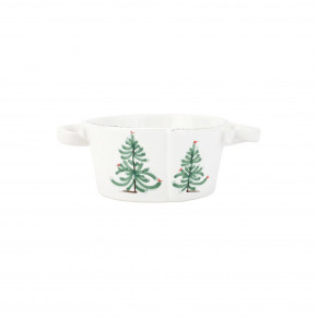 Lastra Holiday Small Handled Bowl 7.5"L, 5"W, 2.75"H
