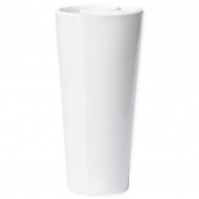 Lastra White Large Conic Vase 5.25"D, 11"H