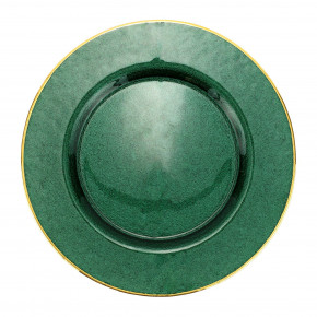 Metallic Glass Emerald Service Plate/Charger 12.5"D