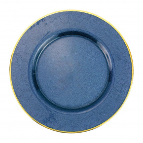 Metallic Glass Sapphire Service Plate/Charger 12.5"D