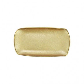Metallic Glass Gold Rectangular Tray 11"L, 5.75"W