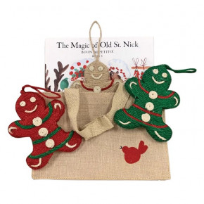 Old St. Nick The Magic of Old St. Nick: Buon Appetito Gift Set Book: 9"W, 10.5"H Ornament Set: 5.5"L, 4"W