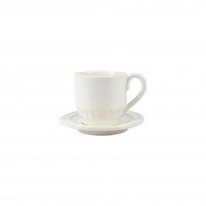 Pietra Serena Espresso Cup & Saucer Cup: 2.75"H, 4 oz; Saucer: 4.75"D