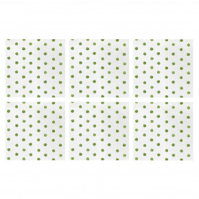 Papersoft Napkins Dot Green Cocktail Napkins (Pack of 20) - Set of 6 5"Sq (Folded) 10"Sq (Flat)