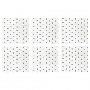 Papersoft Napkins Dot Light Gray Cocktail Napkins (Pack of 20) - Set of 6 5"Sq (Folded) 10"Sq (Flat)