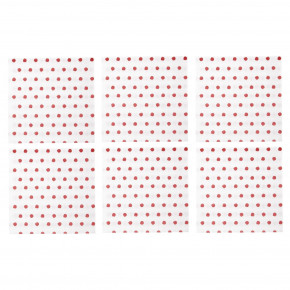 Papersoft Napkins Dot Red Cocktail Napkins (Pack of 20) - Set of 6 5"Sq (Folded) 10"Sq (Flat)