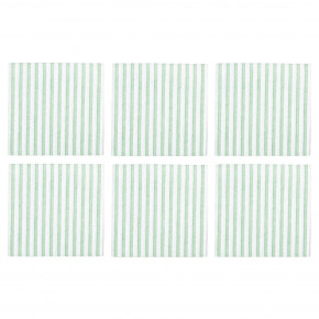 Papersoft Napkins Capri Green Cocktail Napkins (Pack of 20) - Set of 6 5"Sq (Folded) 10"Sq (Flat)