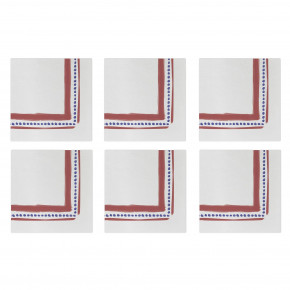 Papersoft Napkins Campagna Red Cocktail Napkins (Pack of 20) - Set of 6