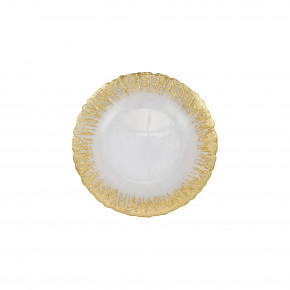 Rufolo Glass Gold Brushstoke Canape Plate