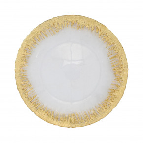 Rufolo Glass Gold Brushstoke Service Plate/Charger