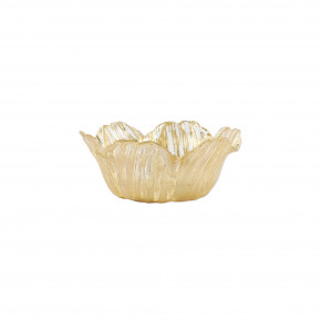 Rufolo Glass Gold Flower Small Bowl 5.75"D, 2.25"H