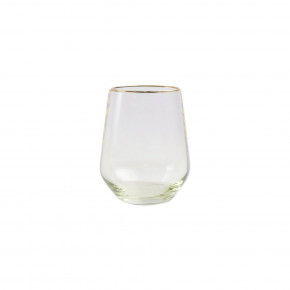 Rainbow Green Stemless Wine Glass 4.25"H, 14 oz