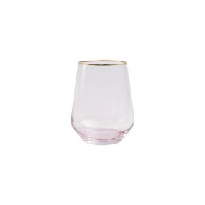 Rainbow Pink Stemless Wine Glass 4.25"H, 14 oz