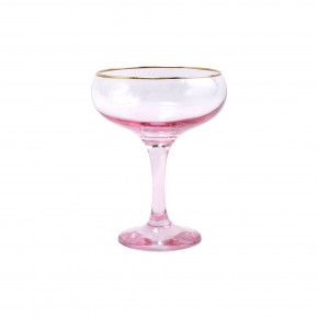 Rainbow Pink Coupe Champagne Glass 5.25"H, 6 oz