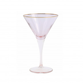 Rainbow Pink Martini Glass 7"H, 4 oz