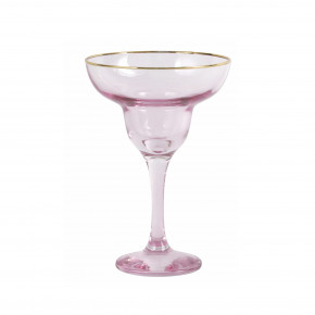 Rainbow Pink Margarita Glass 6.5"H, 4 oz