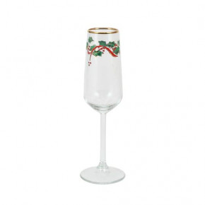 Holly Champagne Flute 9"H, 6 oz