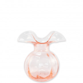 Hibiscus Glass Pink Bud Vase 5"D, 5.5"H