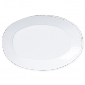 Melamine Lastra White Oval Platter 18"L, 12.5"W