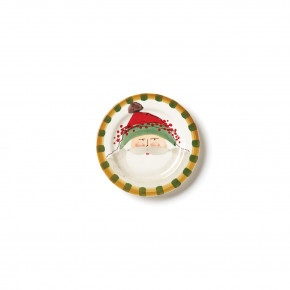 Old St. Nick Round Salad Plate - Green Hat 8.5"D