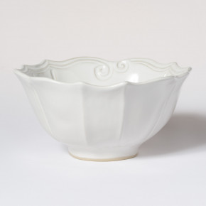 Incanto Stone White Baroque Medium Serving Bowl 10"D, 4.75"H