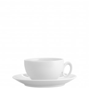Broadway White Tea Cup And Saucer
