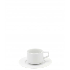 Silk Road White Coffee Cup & Saucer 9 Cl