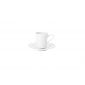 Crown White Espresso Coffee Cup & Saucer