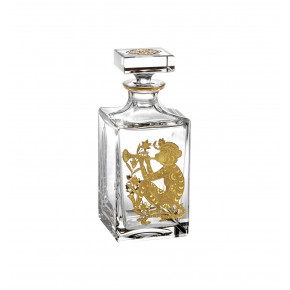 Golden Whisky Decanter With Gold Monkey