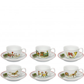Christmas Magic Set 6 Coffee Cups & Saucers (Special Order)