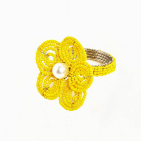 Floral Yellow Napkin Ring