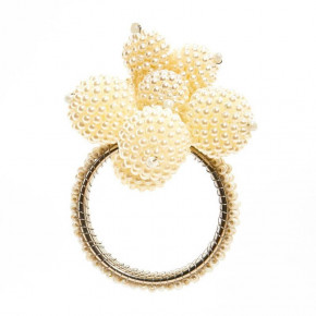 Pearl Cluster White Napkin Ring