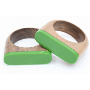 Flow Small Green Napkin Ring
