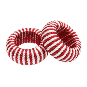 Cord Small Red/White Napkin Ring