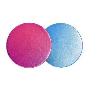 Round Reversible Metallic Blue/Magenta 15" Round Placemat